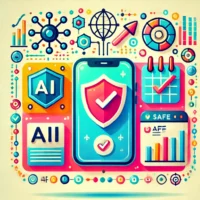 DALL·E 2024 10 04 19.32.21 A vibrant thumbnail image featuring modern technology tools like a smartphone AI symbol data charts and decision making elements such as checkmarks